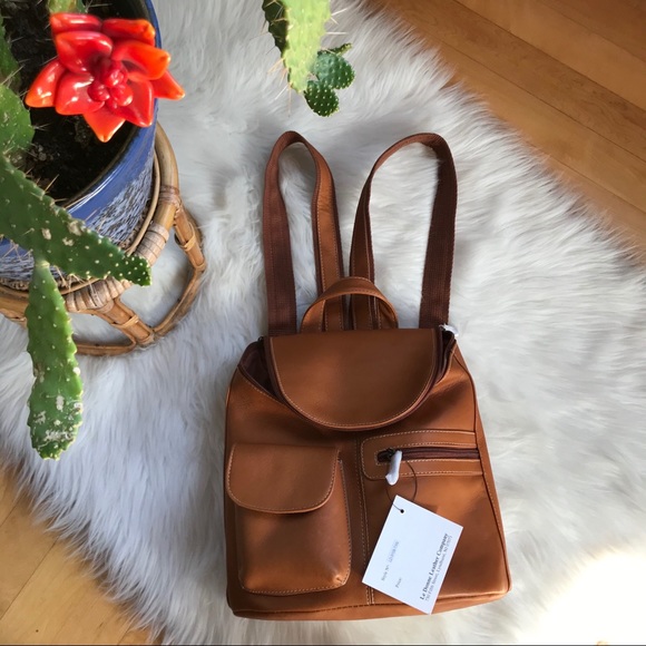 Le Donne small leather backpack NWT